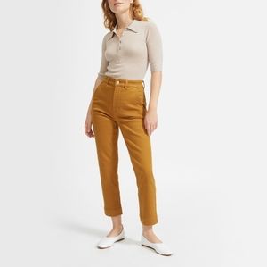 Everlane The Slim Leg Crop Pants in Brass